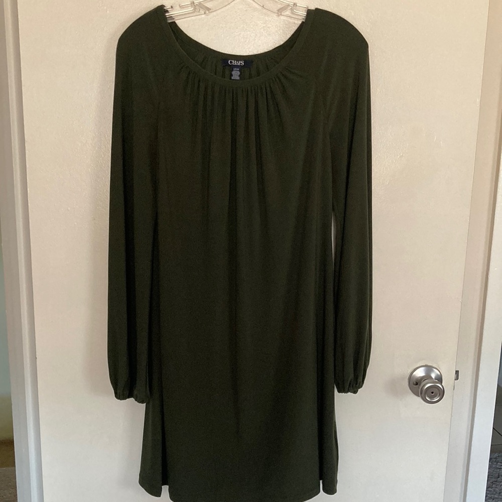 Chaps Women’s Olive Green Knee-length Dress (size S)